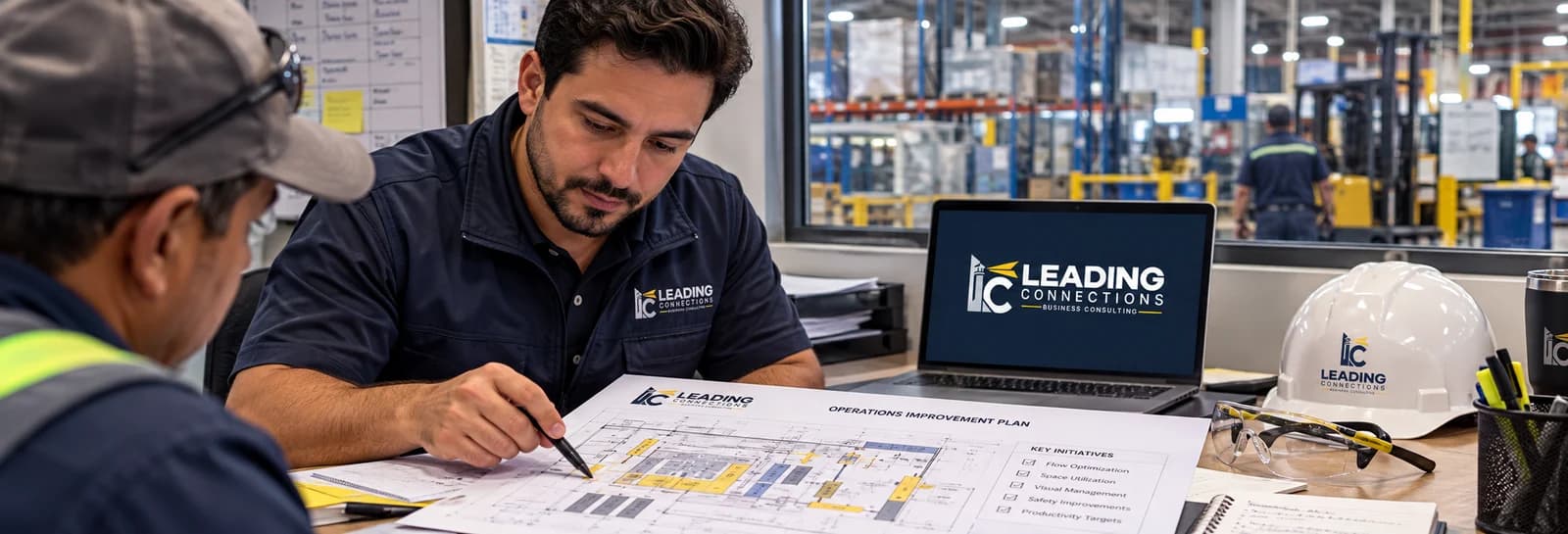 LC mockup of a consulting visit to an industrial operation